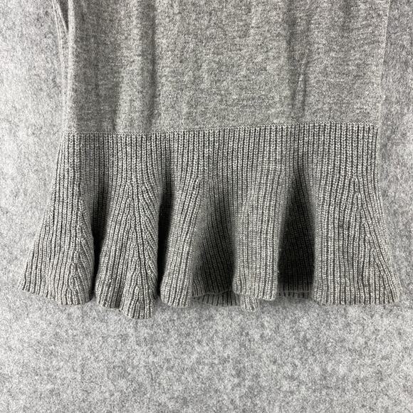 Ann Mashburn Cashmere Sweater Womens Medium Gray Peplum Sleeveless Quiet Luxury - Picture 3 of 14